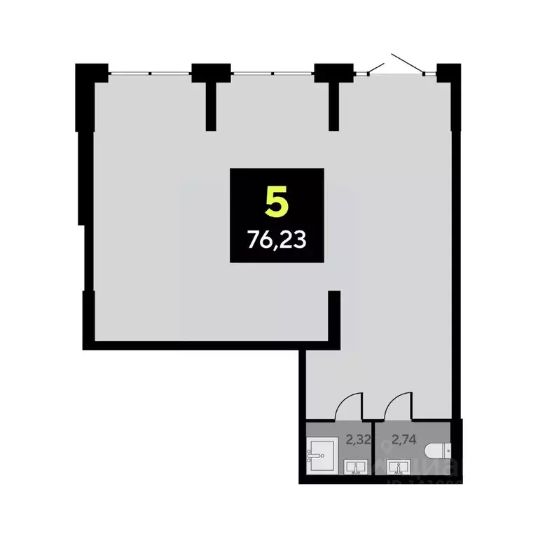 Офис в Тюменская область, Тюмень ул. Андрея Приказнова, 2 (76 м) - Фото 1