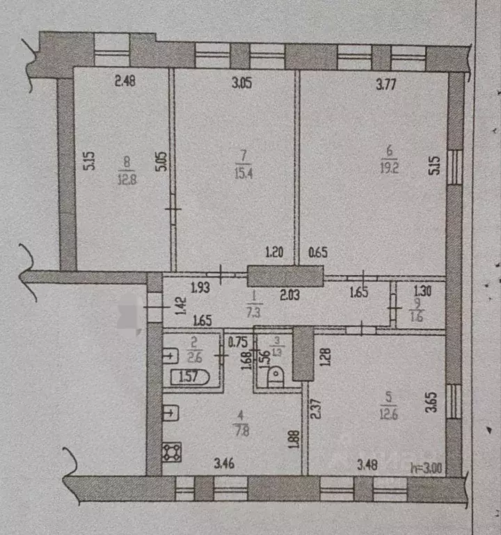 4-к кв. Алтайский край, Барнаул ул. Сизова, 43 (80.0 м) - Фото 0