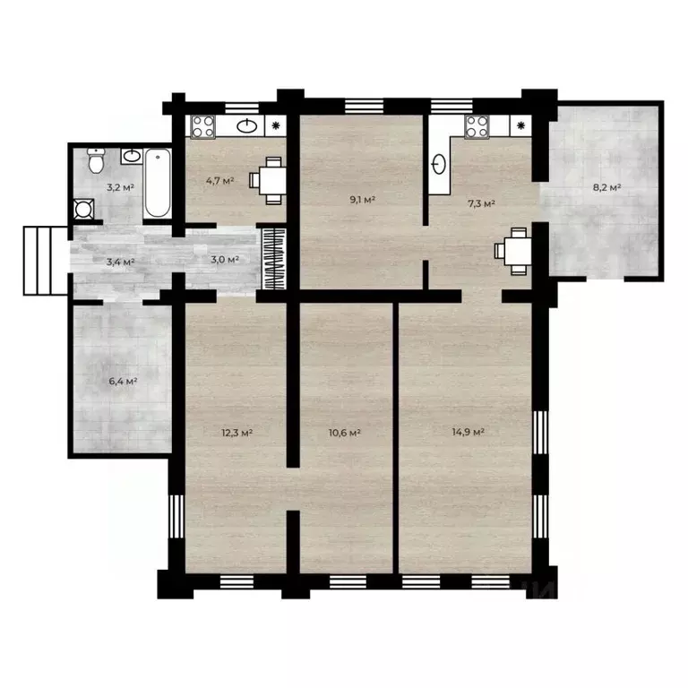 Дом в Костромская область, Нерехта пер. Карла Либкнехта, 17 (62 м) - Фото 2