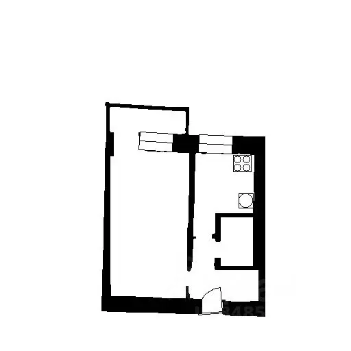 1-к кв. Крым, Симферополь ул. 1-й Конной армии, 19 (30.0 м) - Фото 2