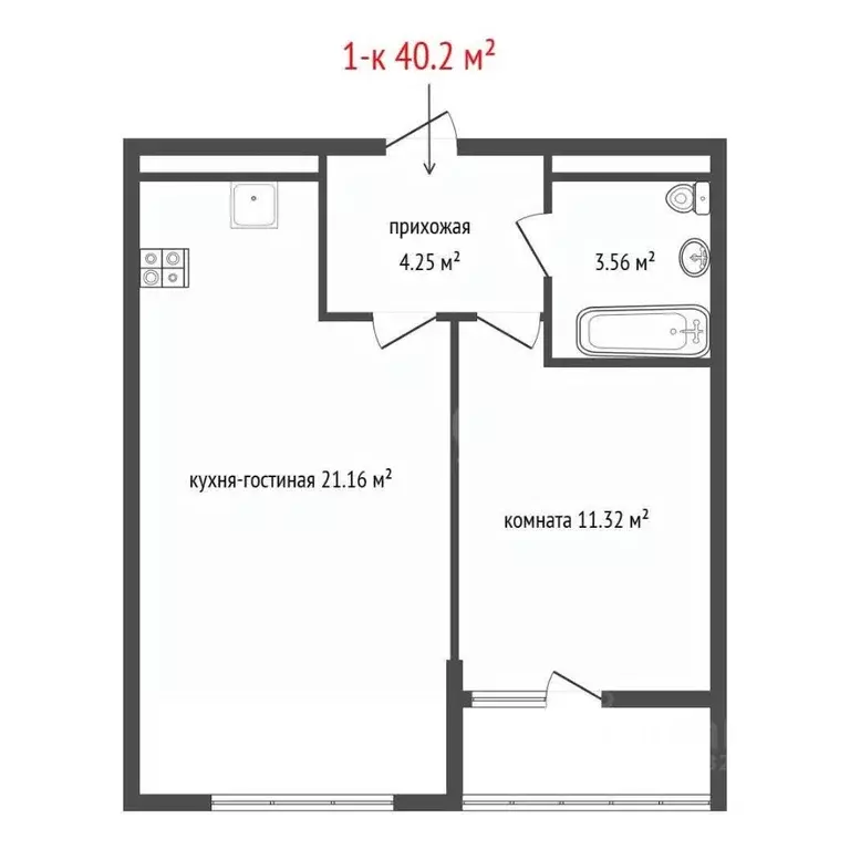 1-к кв. Свердловская область, Екатеринбург ул. Хрустальногорская, 85 ... - Фото 1
