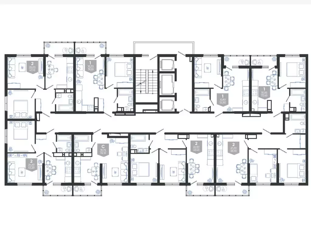 2-к кв. Краснодарский край, Новороссийск ул. Куникова, 47Д (59.5 м) - Фото 2