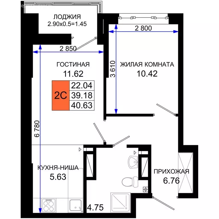 1-комнатная квартира: Ростов-на-Дону, квартал Нефтекачка, жилой ... - Фото 0