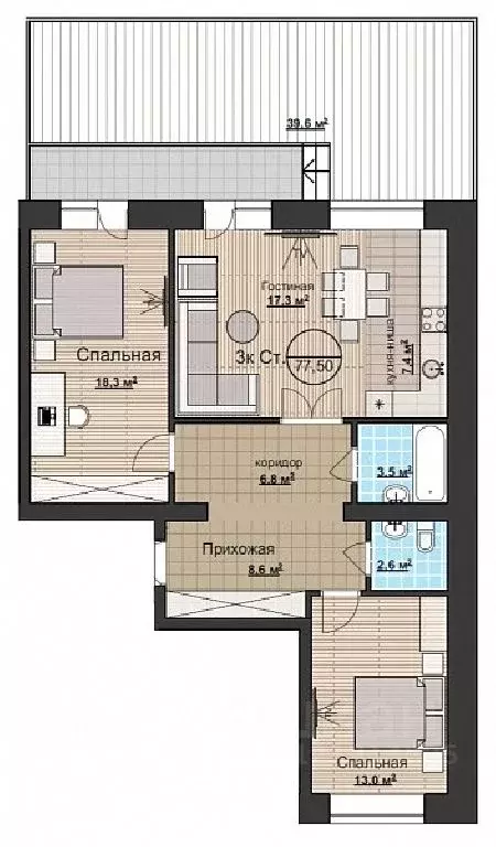 3-к кв. Новосибирская область, Новосибирский район, Мочищенский ... - Фото 1