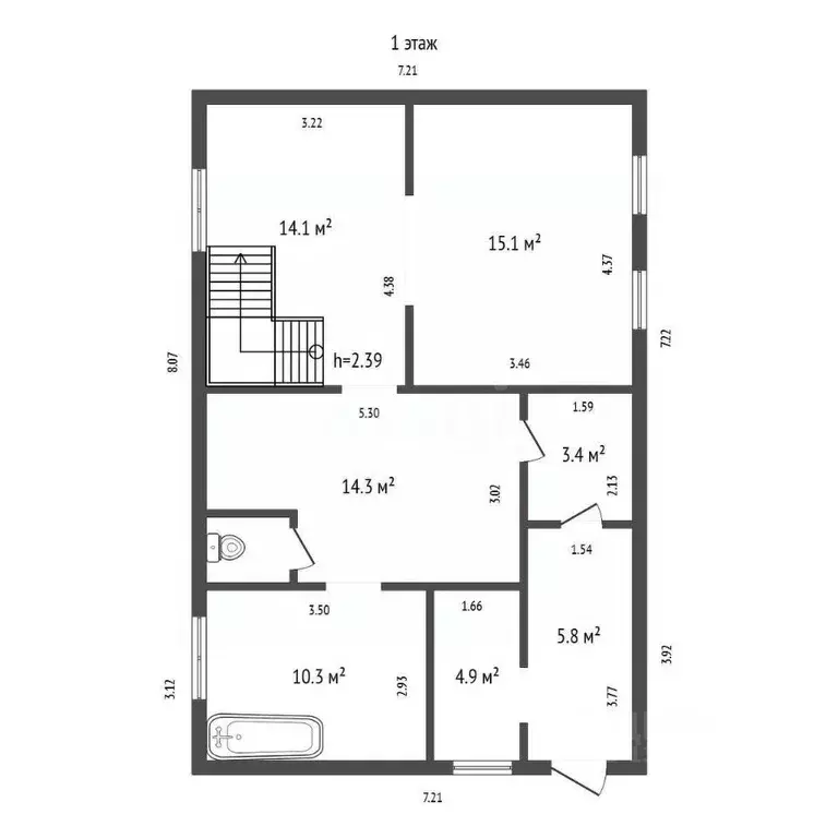 Дом в Красноярский край, Сосновоборский муниципальный округ, с. Зыково ... - Фото 2