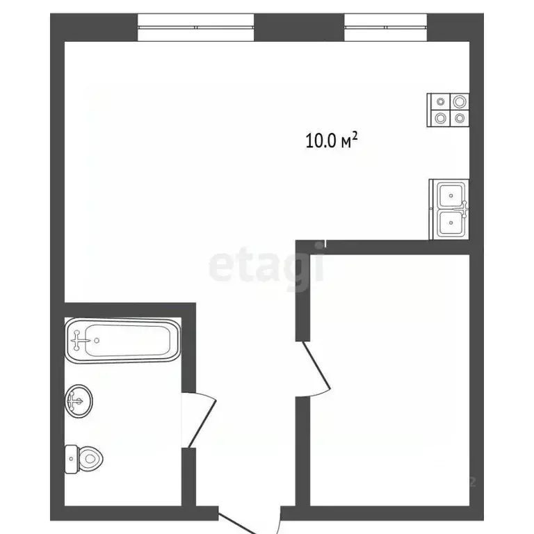 1-к кв. Ставропольский край, Пятигорск ул. Ермолова (42.4 м) - Фото 1