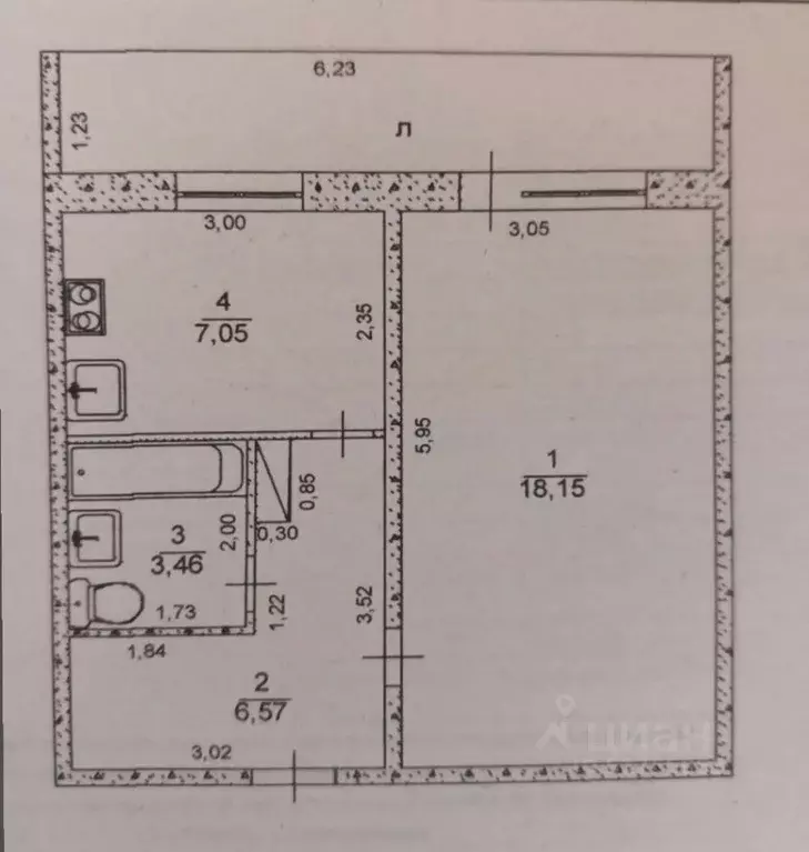 1-к кв. Ульяновская область, Ульяновск Промышленная ул., 77 (35.23 м) - Фото 2
