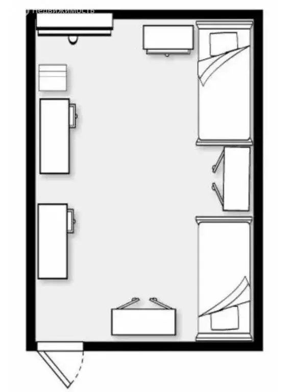 1к в -комнатной квартире (18 м) - Фото 1