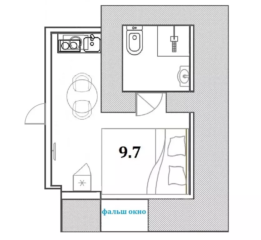 Квартира-студия: Санкт-Петербург, Шпалерная улица, 44Б (10 м) - Фото 1