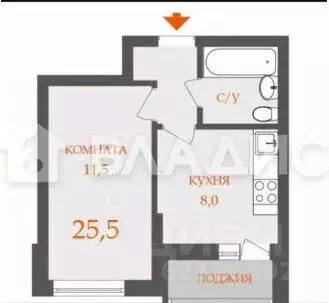 1-к кв. Ленинградская область, Мурино Всеволожский район, бул. ... - Фото 2