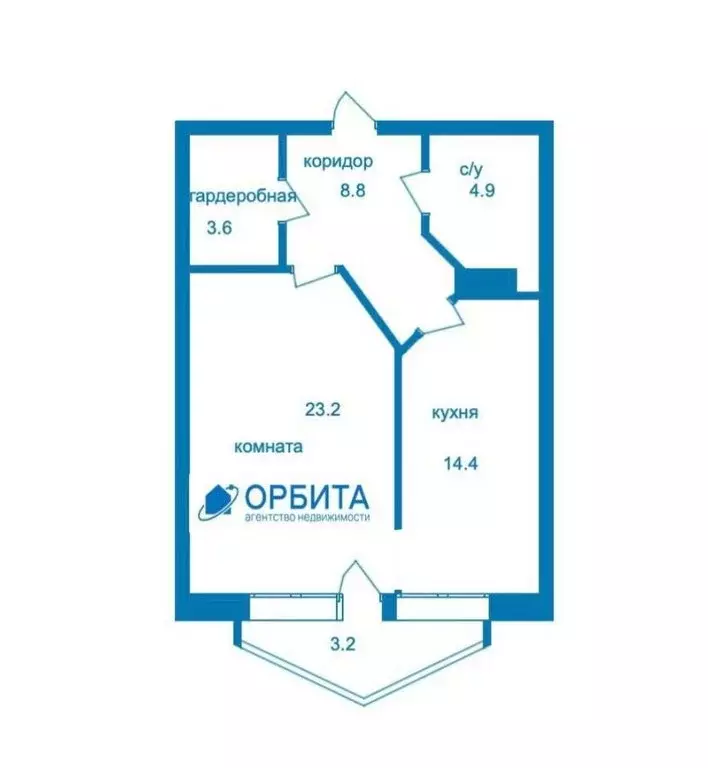 1-комнатная квартира: Тюмень, Одесская улица, 44к1 (54.9 м) - Фото 1