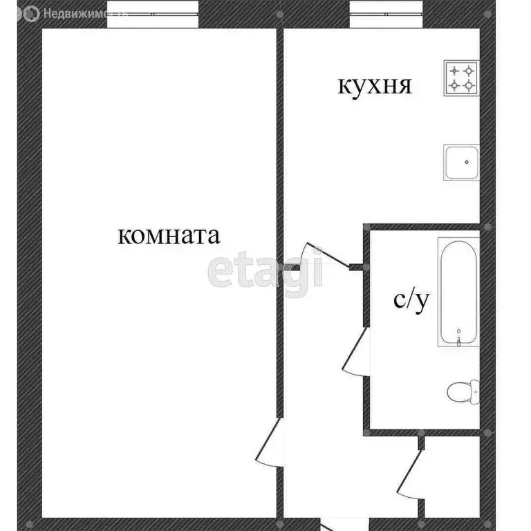 1-комнатная квартира: Калуга, улица Кирова, 78 (31 м) - Фото 0