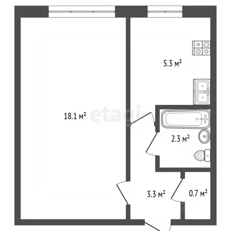 1-к кв. Нижегородская область, Нижний Новгород ул. Маршала Воронова, ... - Фото 2