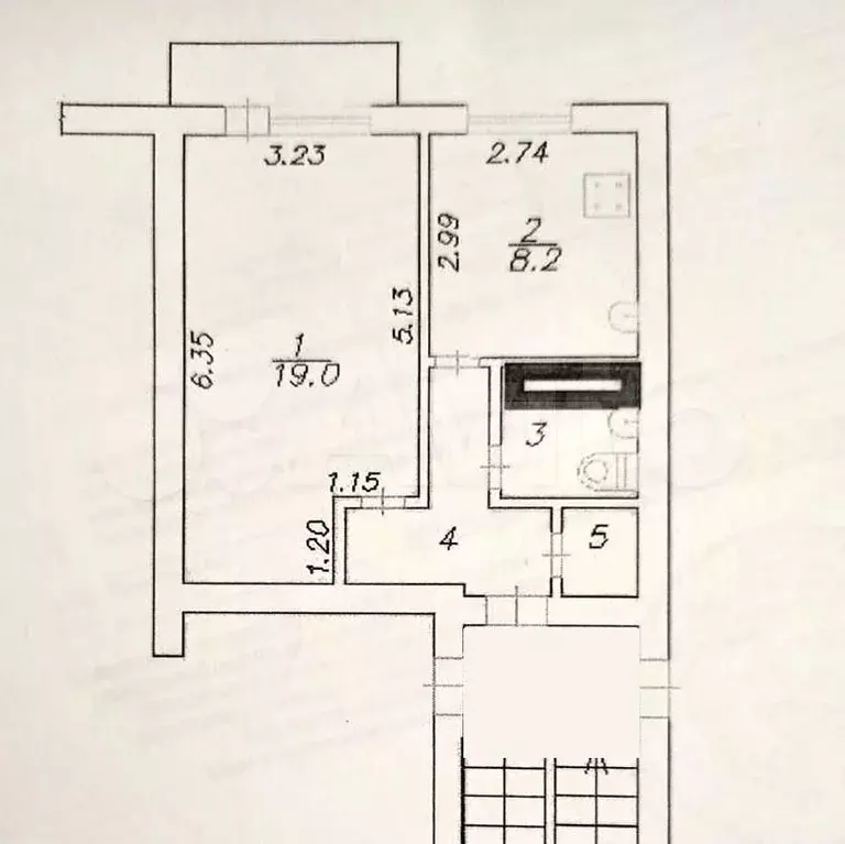 1-к. квартира, 38 м, 6/7 эт. - Фото 0