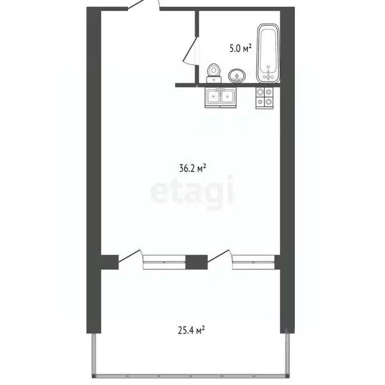 Студия Крым, Алушта муниципальный округ, пос. Бондаренково ул. Кеппена ... - Фото 2