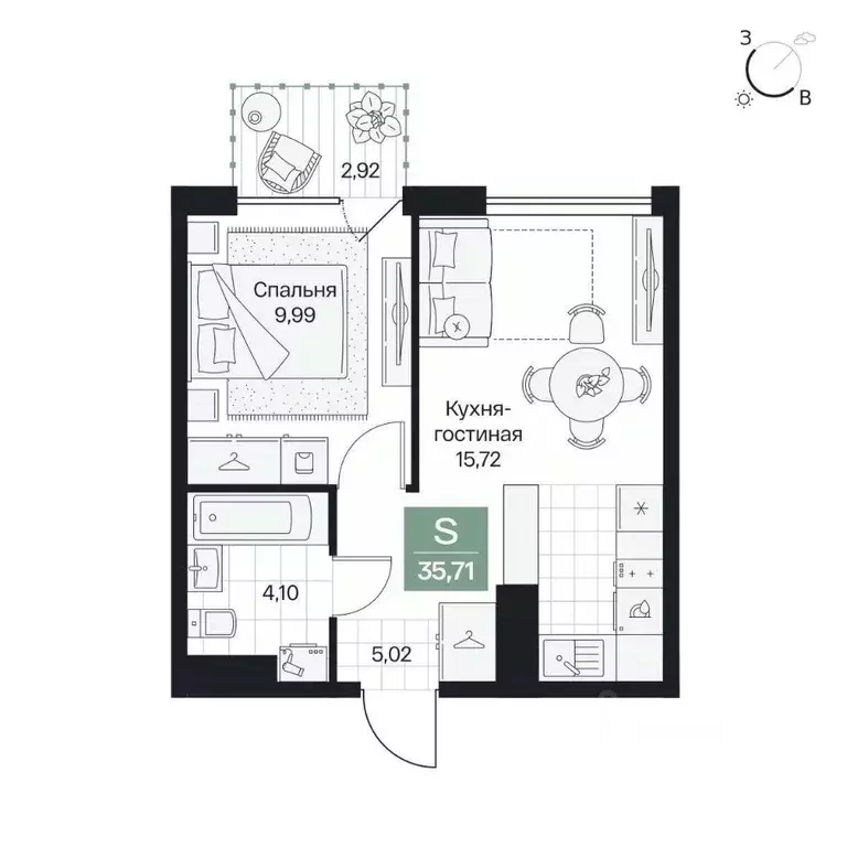 1-к кв. Волгоградская область, Волгоград просп. Имени В.И. Ленина, 59Г ... - Фото 0