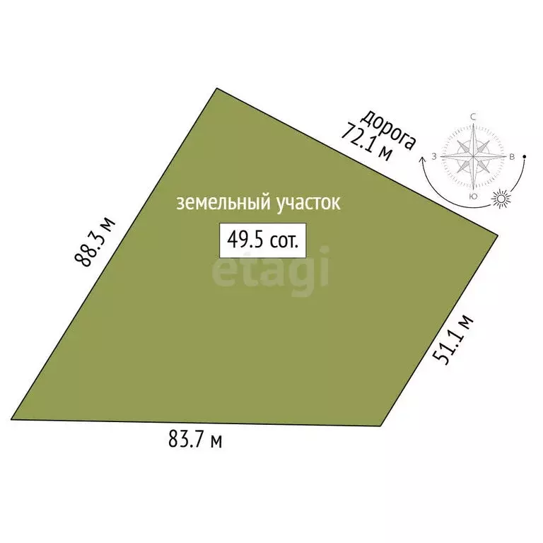 Участок в Республика Крым, муниципальный округ Феодосия, село ... - Фото 1