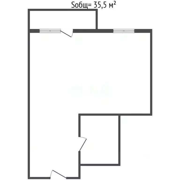 Студия Новосибирская область, Новосибирск Тульская ул., 74 (35.5 м) - Фото 2