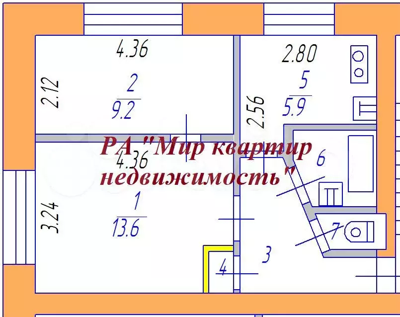 2-к. квартира, 40 м, 5/5 эт. - Фото 0