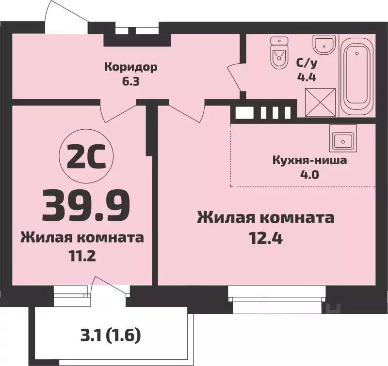 1-к кв. Новосибирская область, Новосибирский район, Станционный ... - Фото 1