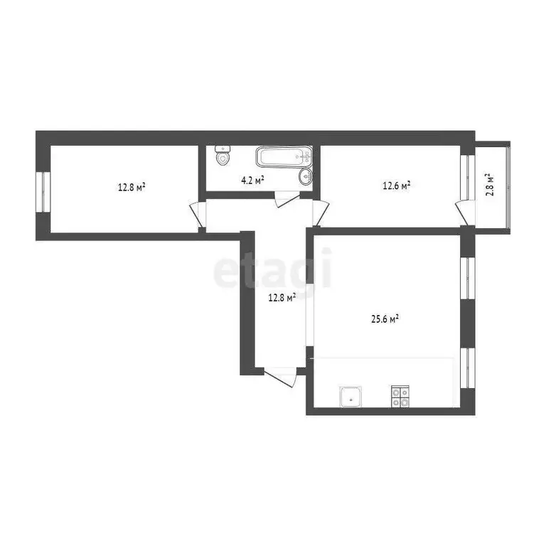3-комнатная квартира: Тюмень, улица Самарцева, 30 (67.7 м) - Фото 1