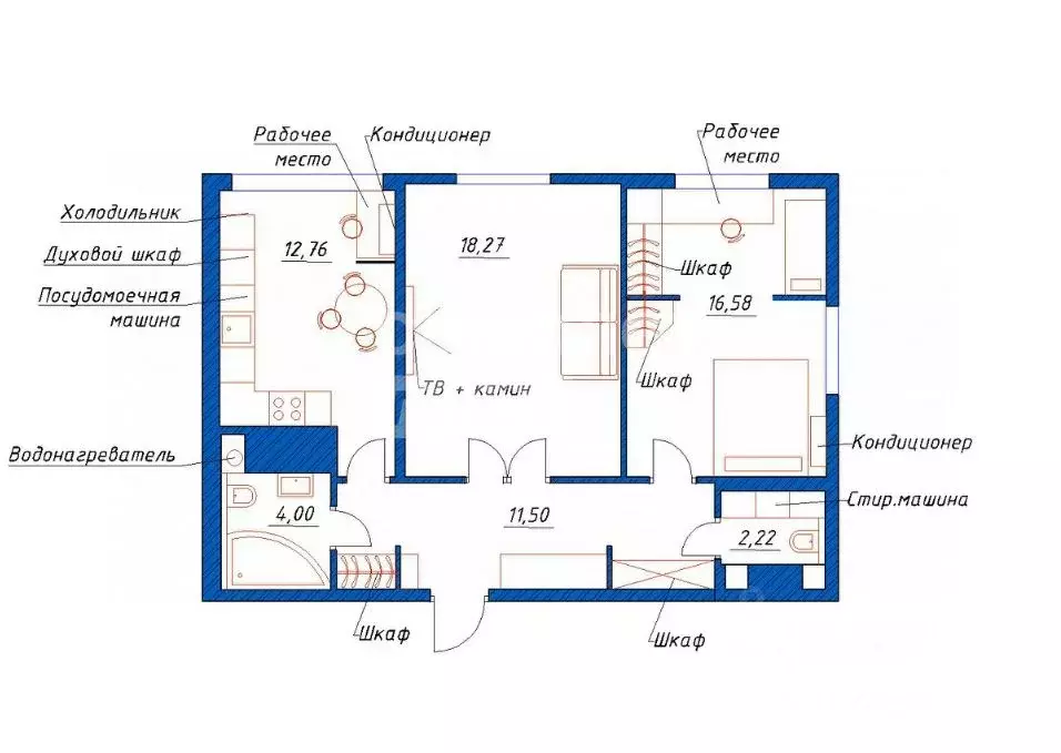 2-к кв. Омская область, Омск ул. Красный Путь, 143к5 (63.2 м) - Фото 2