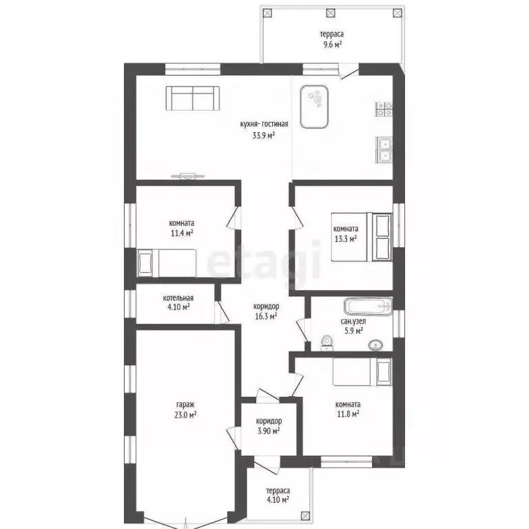 Дом в Оренбургская область, Оренбургский район, с. Благословенка ул. ... - Фото 2