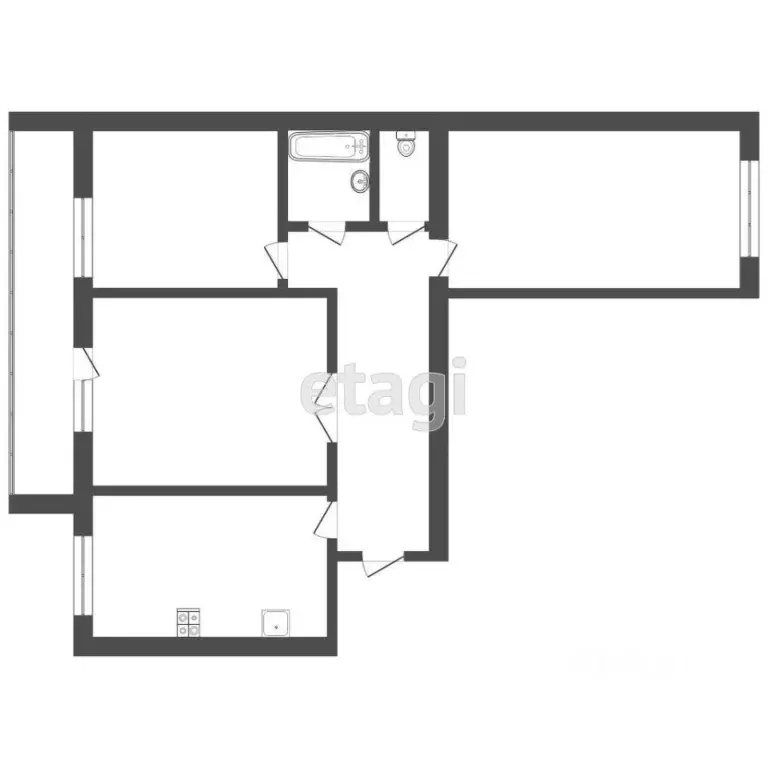 3-к кв. Мордовия, Саранск Гожувская ул., 28 (59.1 м) - Фото 2