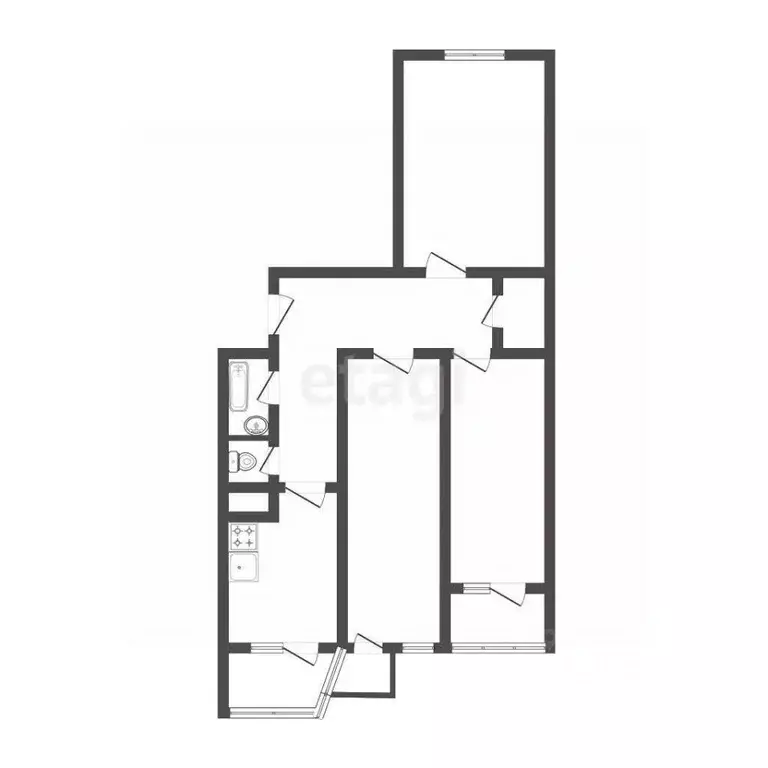 3-к кв. Белгородская область, Белгород ул. Шаландина, 5А (88.5 м) - Фото 2
