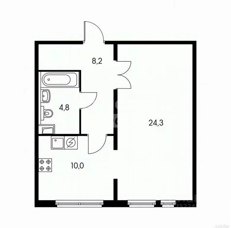 1-к кв. Москва ул. Саларьевская, 14к2 (46.5 м) - Фото 1