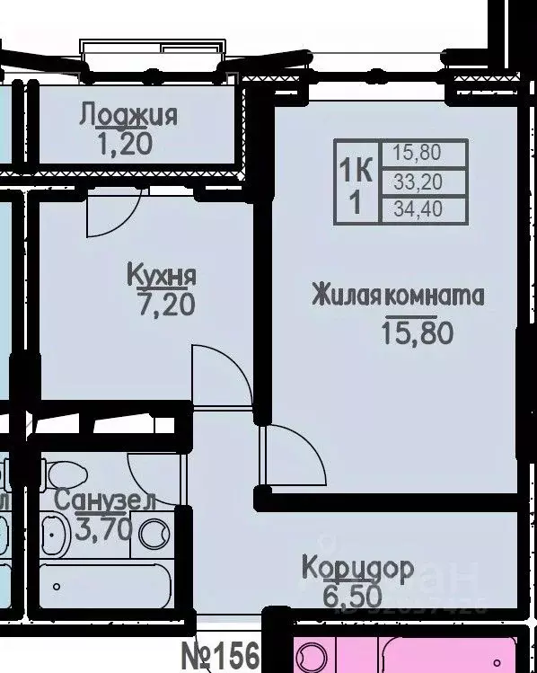 1-к кв. Московская область, Мытищи Новомытищинский просп., 62к1 (33.9 ... - Фото 0