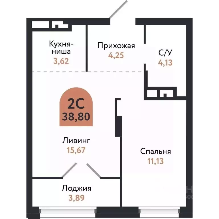 2-к кв. Томская область, Томск Черемошники мкр, ул. Бердская, 14/3 ... - Фото 1