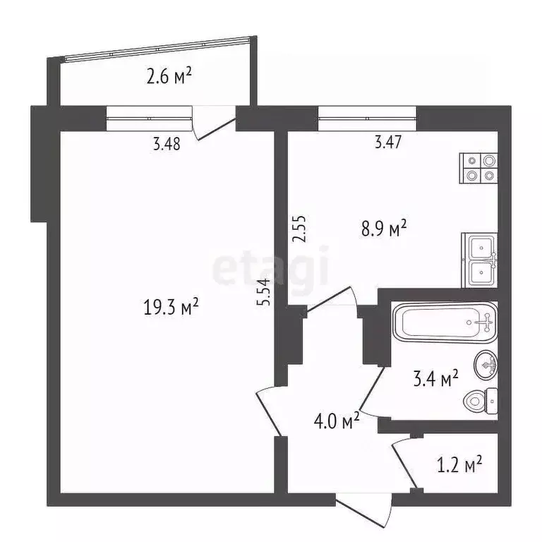 1-к кв. Ростовская область, Ростов-на-Дону Вятская ул., 112/1 (40.0 м) - Фото 1