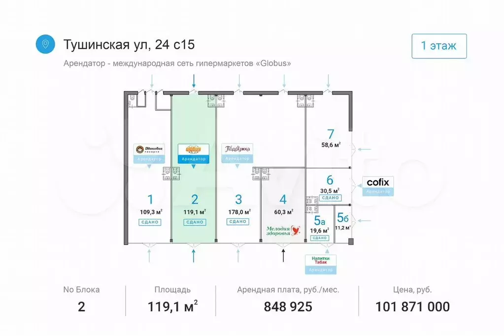 Продажа габ  Голобус , 119,1 м2 - Фото 1