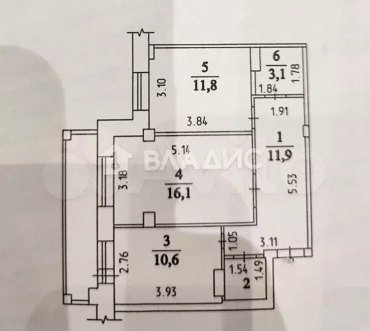 2-к. квартира, 55,8 м, 7/9 эт. - Фото 0