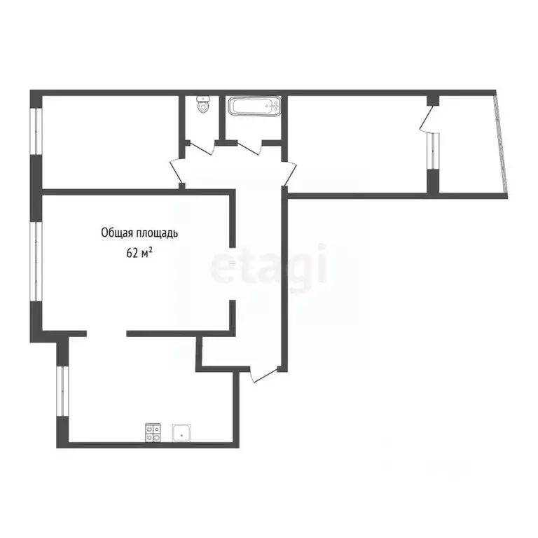 3-к кв. Алтайский край, Бийск Советская ул., 197 (61.7 м) - Фото 1