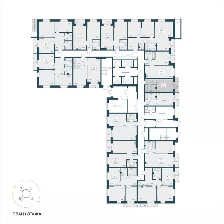 Квартира-студия: Новосибирск, улица Дуси Ковальчук, 385 (23.62 м) - Фото 1