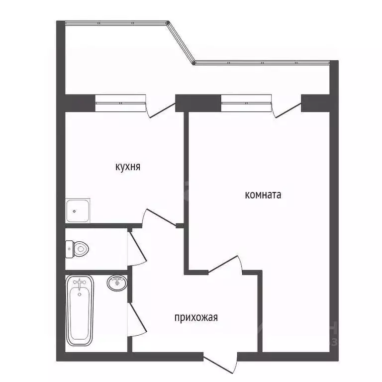 1-к кв. Красноярский край, Красноярск ул. Дмитрия Мартынова, 31 (40.2 ... - Фото 1