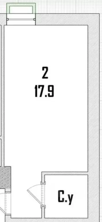 Студия Москва ул. Кржижановского, 24/35К3 (17.9 м) - Фото 1