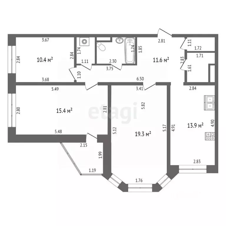 3-к кв. Тамбовская область, Тамбов Радужный мкр, ул. Сабуровская, 2В ... - Фото 2