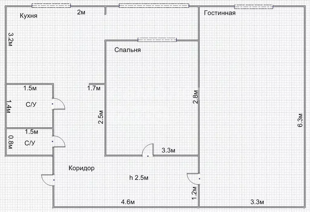 2-к кв. Дагестан, Дербент ул. Генерала Сеидова, 18 (52.0 м) - Фото 2