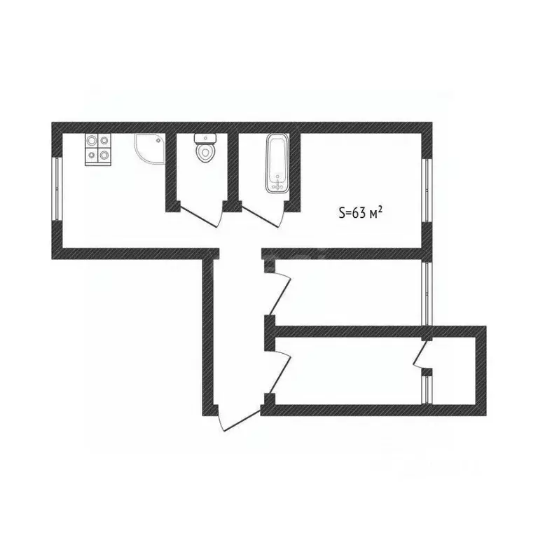 3-к кв. Алтайский край, Бийск Советская ул., 216 (63.0 м) - Фото 2