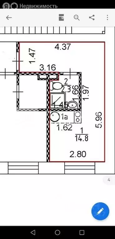 Квартира-студия: Москва, Херсонская улица, 41А (30 м) - Фото 1