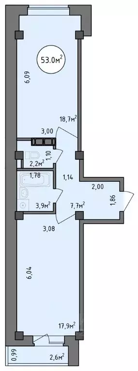 1-к кв. Хакасия, Абакан Советская ул., 123 (53.0 м) - Фото 1
