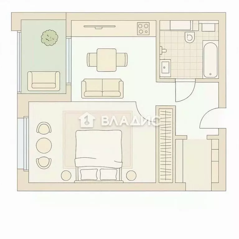 1-комнатная квартира: Москва, улица Виктора Маслова, 2 (44.8 м) - Фото 1