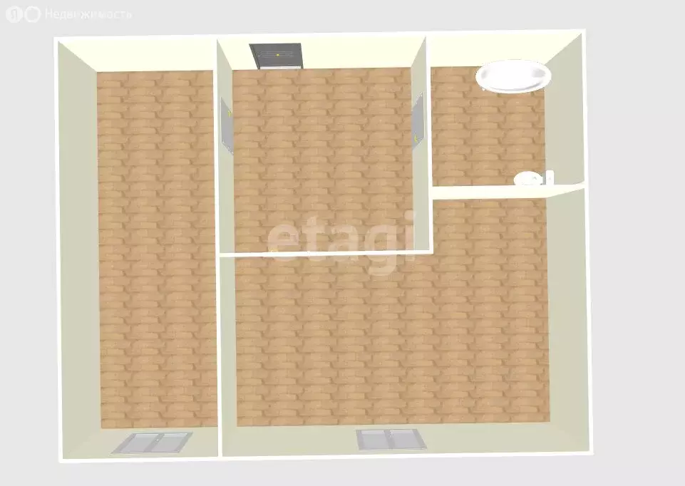 1-комнатная квартира: Южно-Сахалинск, Больничная улица, 55А (32.6 м) - Фото 1