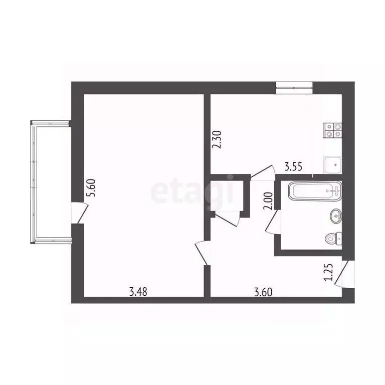 1-к кв. Крым, Саки ул. Крымская (36.0 м) - Фото 1