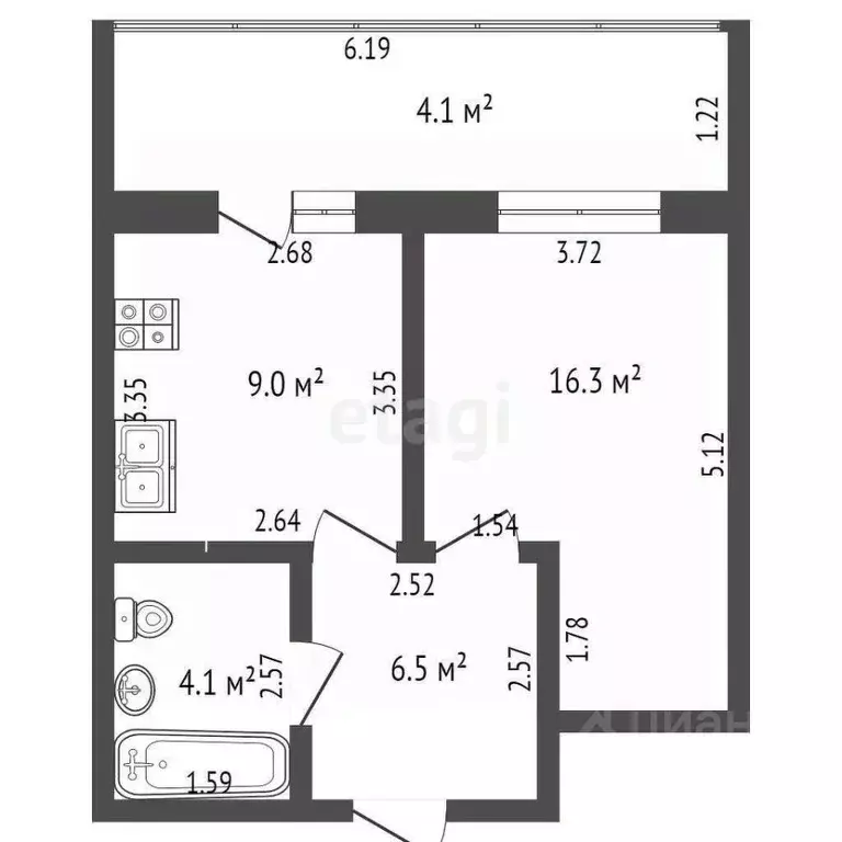 1-к кв. Марий Эл, Йошкар-Ола ул. Дружбы, 111 (40.0 м) - Фото 1