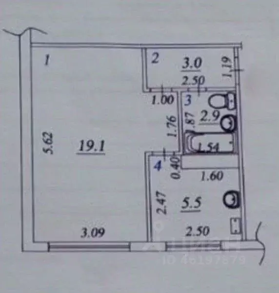 1-к кв. Самарская область, Самара Воронежская ул., 186 (30.5 м) - Фото 2