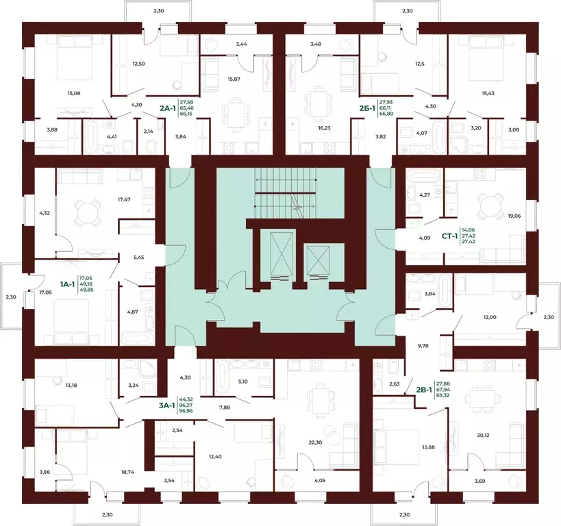 2-к кв. Пензенская область, Пенза Тернопольская ул., 20 (69.32 м) - Фото 1